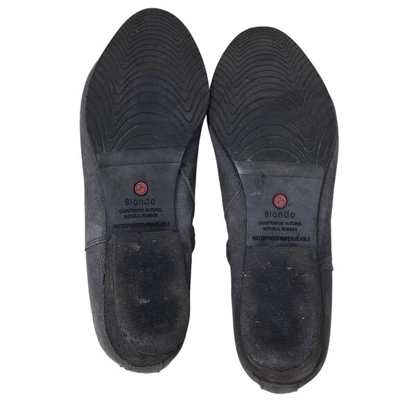 Blondo Villa Waterproof Gray Suede Ankle Booties Side Zip Women’s 8.5 - Picture 12 of 12